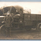 MILITARY TRUCK VINTAGE REAL PHOTO POSTCARD RPPC