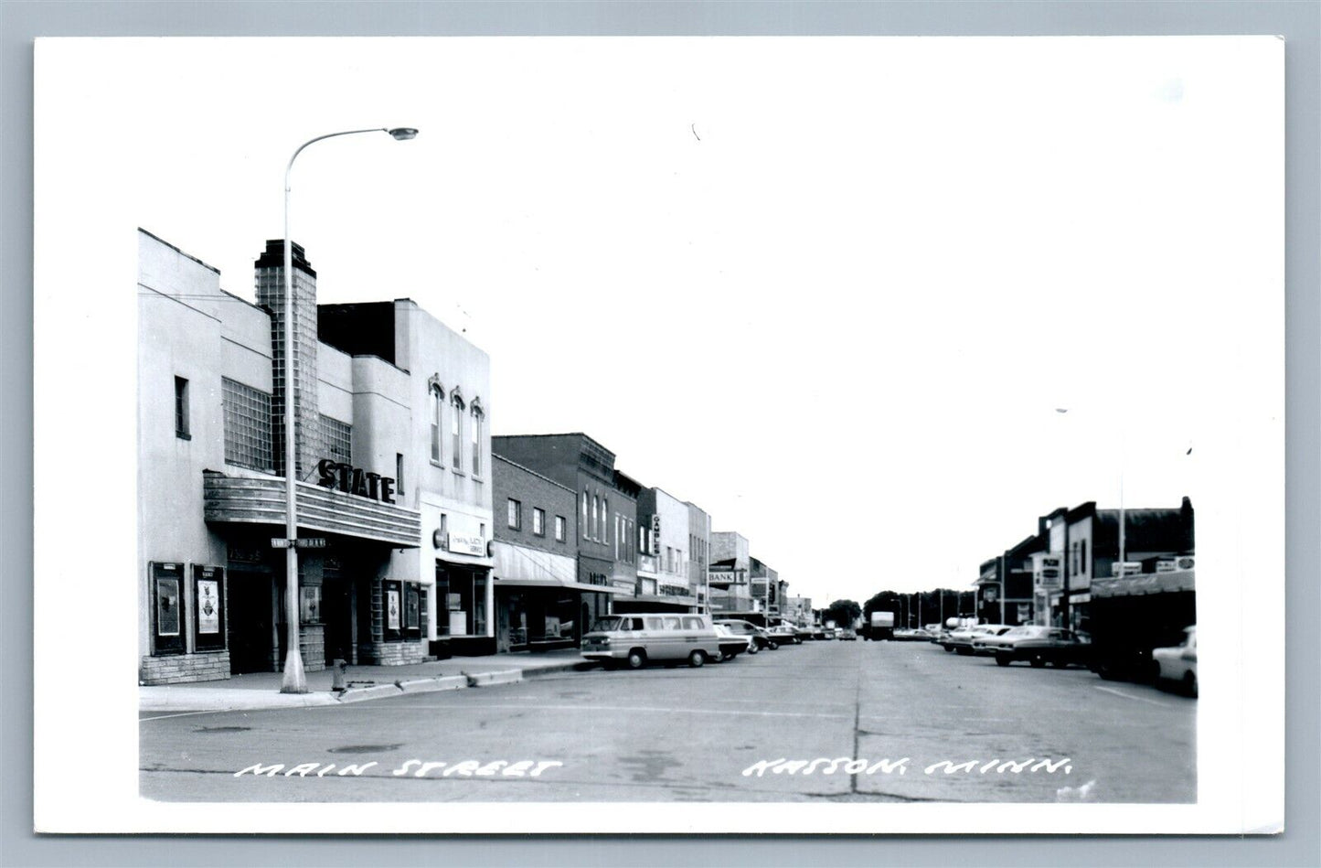 KASSON MN MAIN STREET VINTAGE REAL PHOTO POSTCARD RPPC