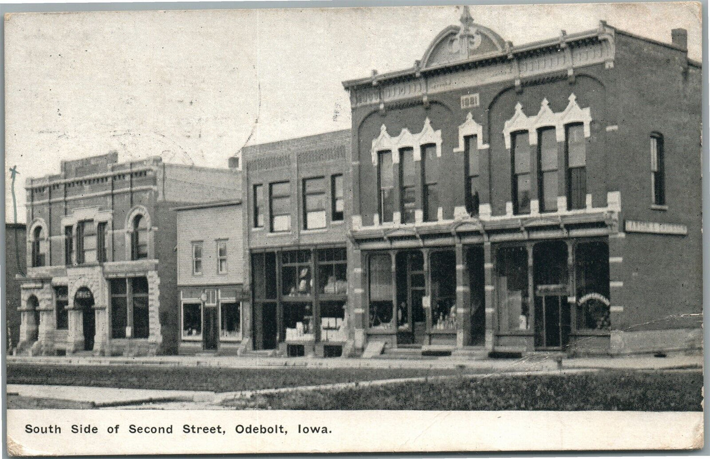 ODEBOLT IA SECOND STREET ANTIQUE POSTCARD