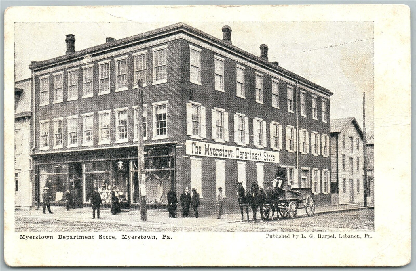 MYERSTOWN PA DEPARTMENT STORE UNDIVIDED ANTIQUE POSTCARD