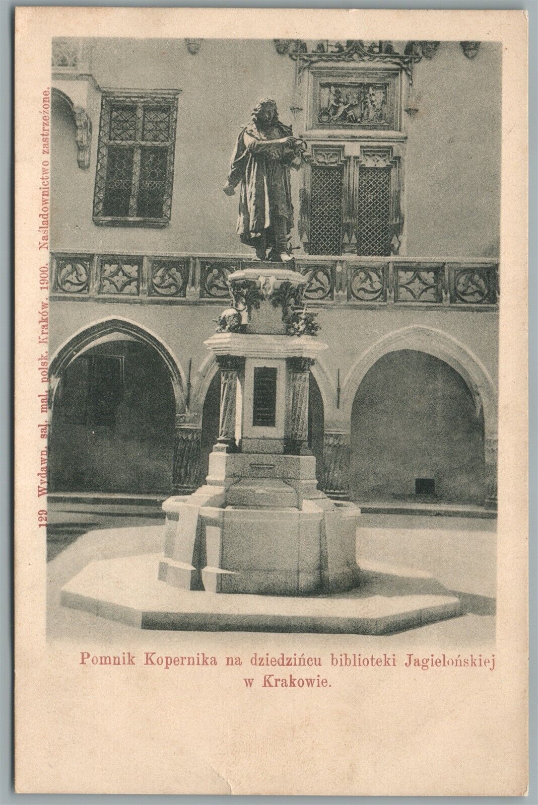 KRAKOW POLAND POMNIK KOPERNIKA ANTIQUE POSTCARD KOPERNIK MONUMENT