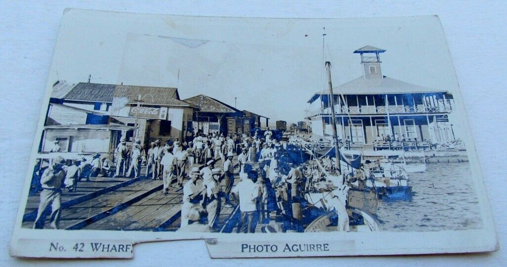 VINTAGE RPPC REAL PHOTO POSTCARD WHARF CAIMANERA CUBA