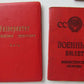 RUSSIAN LOT of 7 SOVIET 1940s-70s DOCUMENTS ID BOOKLETS