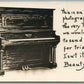 ANTIQUE PIANO REAL PHOTO POSTCARD RPPC