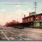 UTICA NY RAILROAD STATION ANTIQUE POSTCARD railway train depot