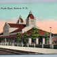 BISMARCK ND RAILROAD STATION RAILWAY TRAIN DEPOT ANTIQUE POSTCARD