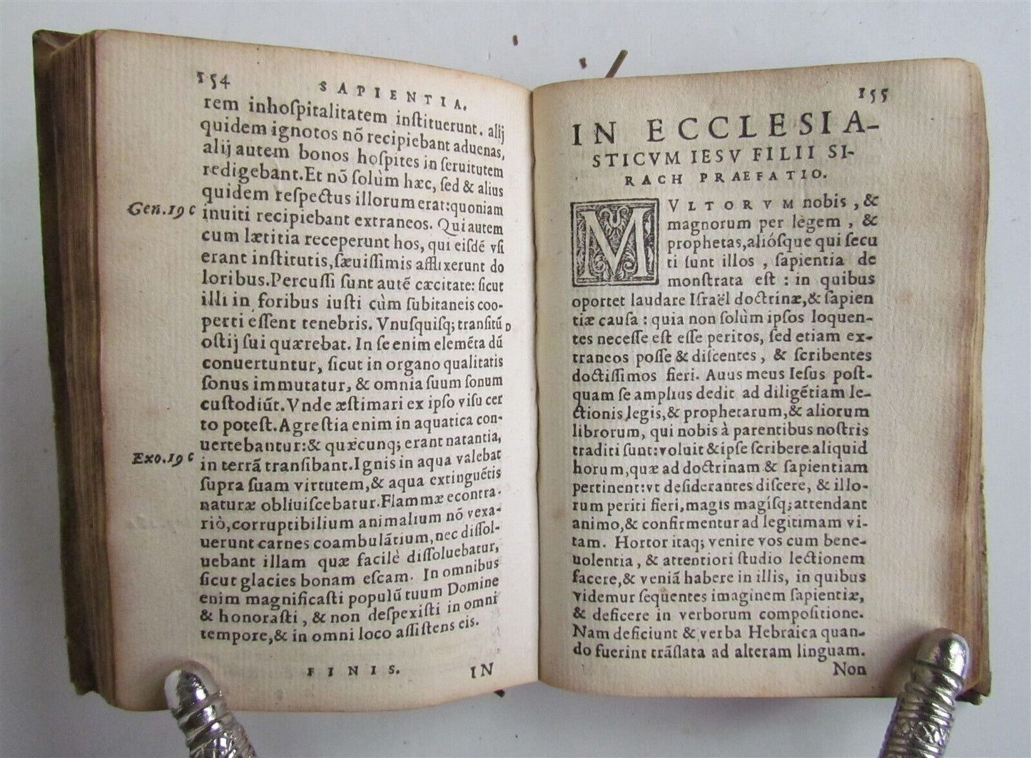 1562 BIBLE Proverbia Salomonis antique in LATIN 16th CENTURY