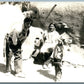 AMERICAN INDIAN FAMILY TAOS PUEBLO ANTIQUE REAL PHOTO POSTCARD ALBERT LIJAN RPPC