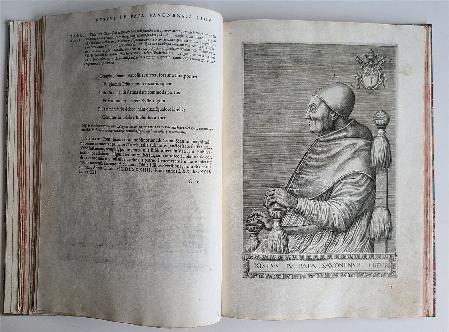 1568 ILLUSTRATED w/28 POPE PORTRAITS XXVII PONTIFICUM ELOGIA ET IMAGINES antique