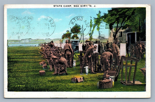 SEA GIRT NJ STATE CAMP ANTIQUE POSTCARD