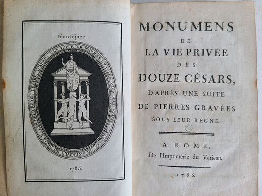 1790 MONUMENS DE CULTE SECRET DES DAMES ROMAINES antique EROTIC ENGRAVINGS rare