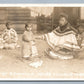 AMERICAN INDIAN SEMINOLE VILLAGE MIAMI FL ANTIQUE REAL PHOTO POSTCARD RPPC