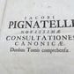 1723 VELLUM BOUND FOLIO THEOLOGY by JACOBI PIGNATELLI antique ATTRACTIVE BINDING