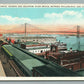 PHILADELPHIA PA DELAWARE AVENUE WHARFS & BRIDGE ANTIQUE POSTCARD