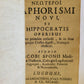 1690 HIPPOCRATIS COI APHORISMI GREEK & LATIN antique VELLUM BOUND