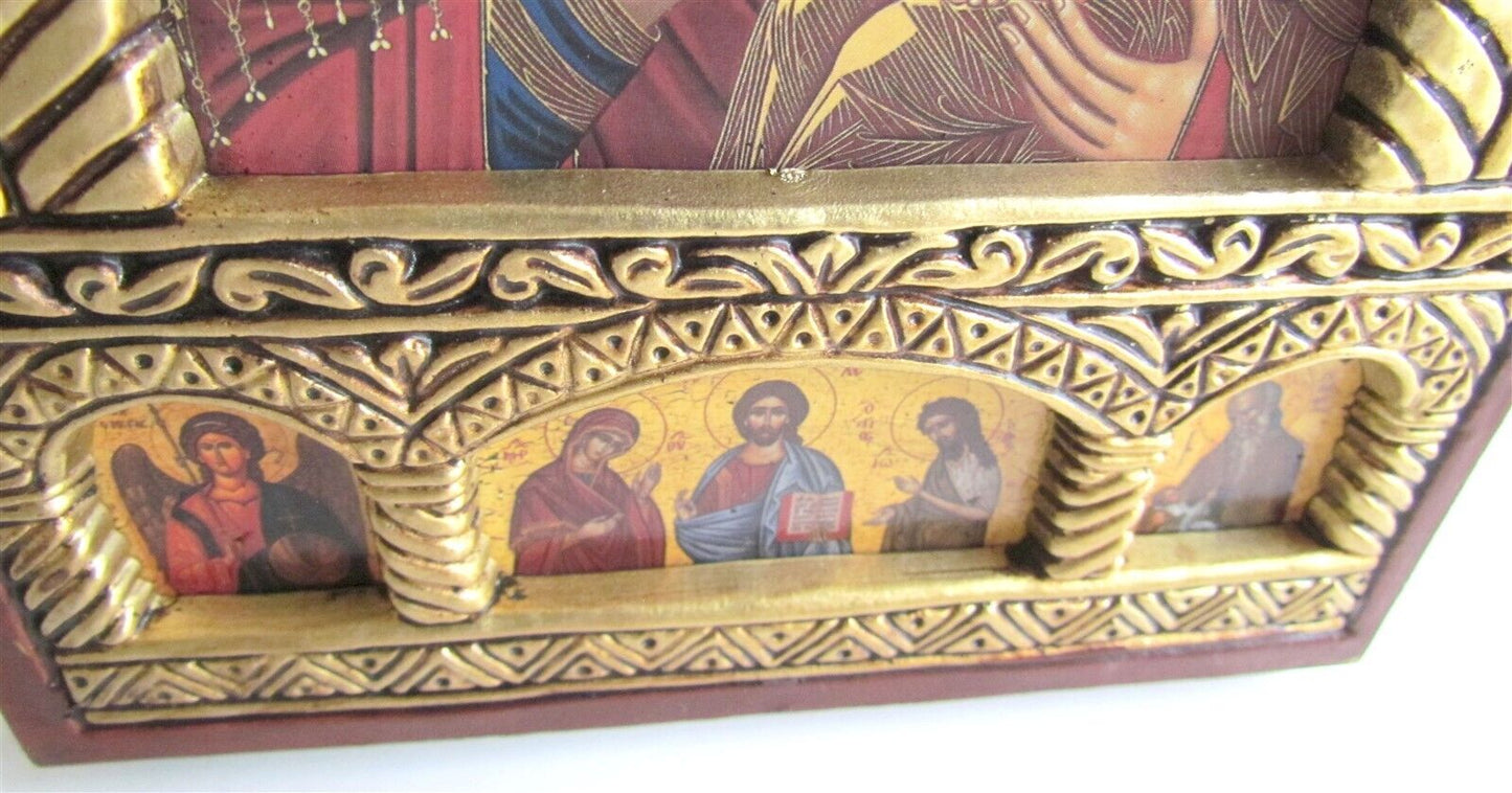 GREEK BYZANTINE RUSSIAN ORTHODOX ICON on WOOD of MOTHER OF GOD