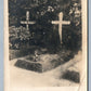 GERMAN CEMETERY ANTIQUE REAL PHOTO POSTCARD RPPC