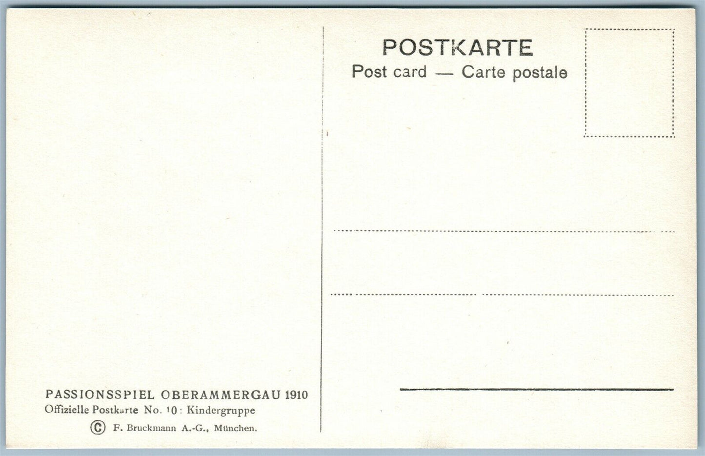 OBERAMMERGAU PASSION PLAY GERMANY 1910 ANTIQUE REAL PHOTO POSTCARD RPPC