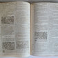 1620 BIBLE in FRENCH ANTIQUE ILLUSTRATED w/ 215 WOODCUTS !