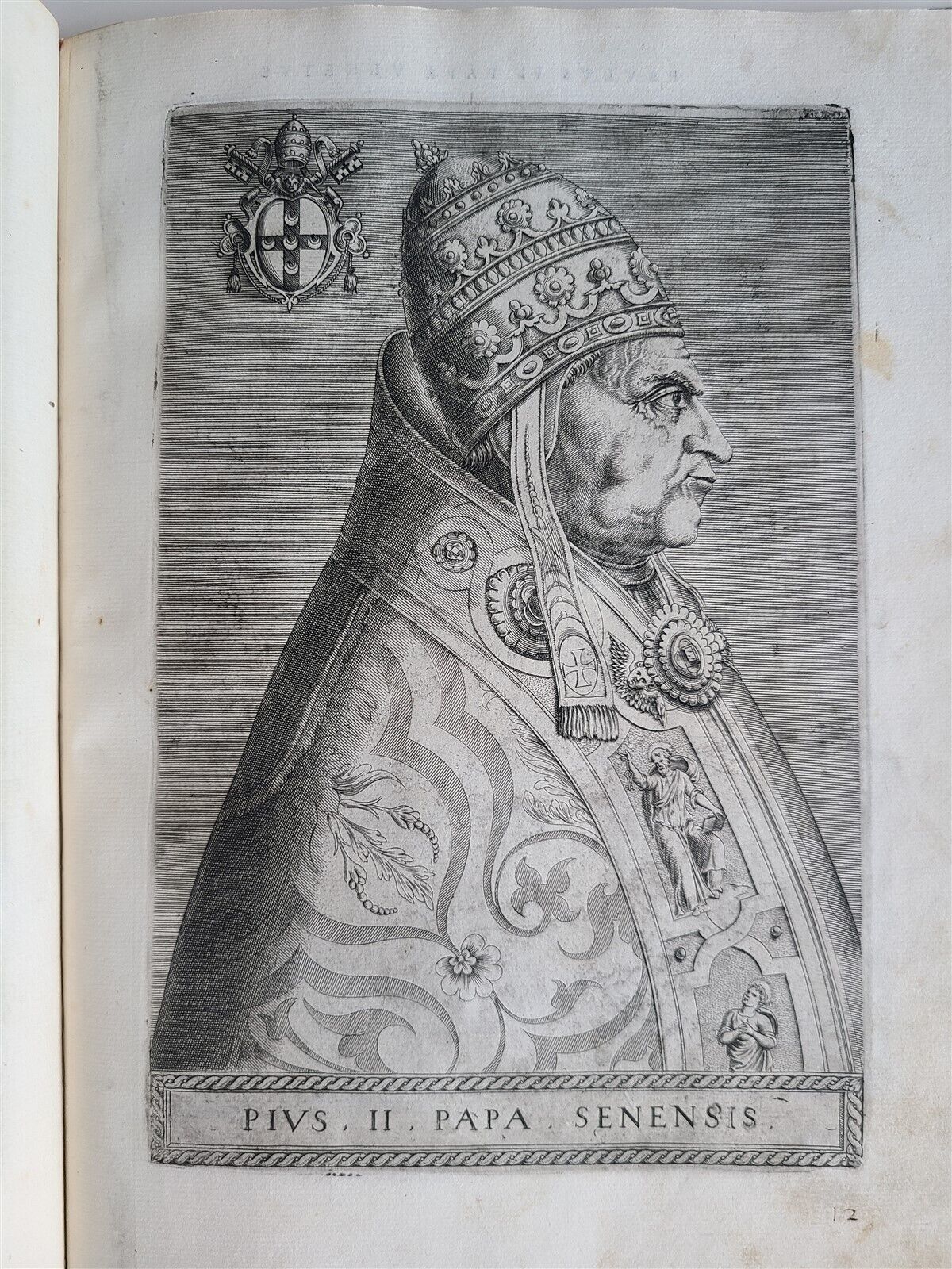 1568 ILLUSTRATED w/28 POPE PORTRAITS XXVII PONTIFICUM ELOGIA ET IMAGINES antique