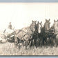 HARVESTING SCENE ANTIQUE REAL PHOTO POSTCARD RPPC farming agriculture horses