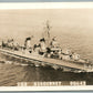 MILITARY SHIP USS SIGOURNEY ANTIQUE REAL PHOTO POSTCARD RPPC