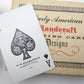 VINTAGE EARLY AMERICAN HANDCRAFT DESIGNS PLAYING CARDS DOUBLE DECK BOX