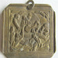 RUSSIAN BRONZE ICON of DESCENT TO THE HELL antique RARE