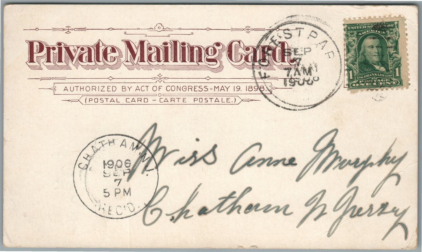 FOREST PARK PA ANTIQUE POSTCARD private mailing card