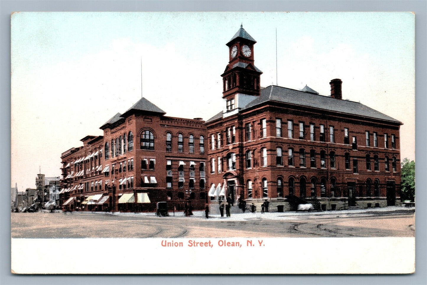 OLEAN NY UNION STREET ANTIQUE POSTCARD