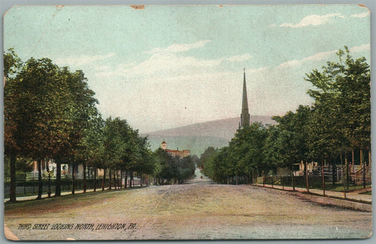 LEHIGHTON PA THIRD STREET ANTIQUE POSTCARD