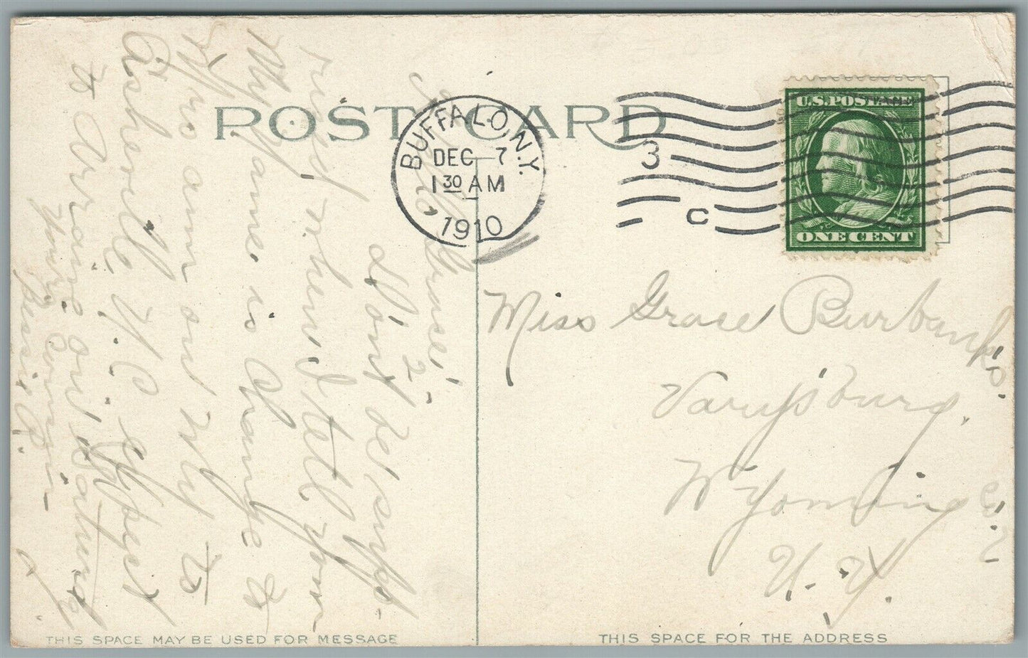 BUFFALO NY FORT PORTER ANTIQUE POSTCARD