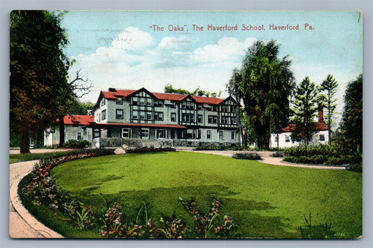 HAVERFORD PA SCHOOL THE OAKS ANTIQUE POSTCARD