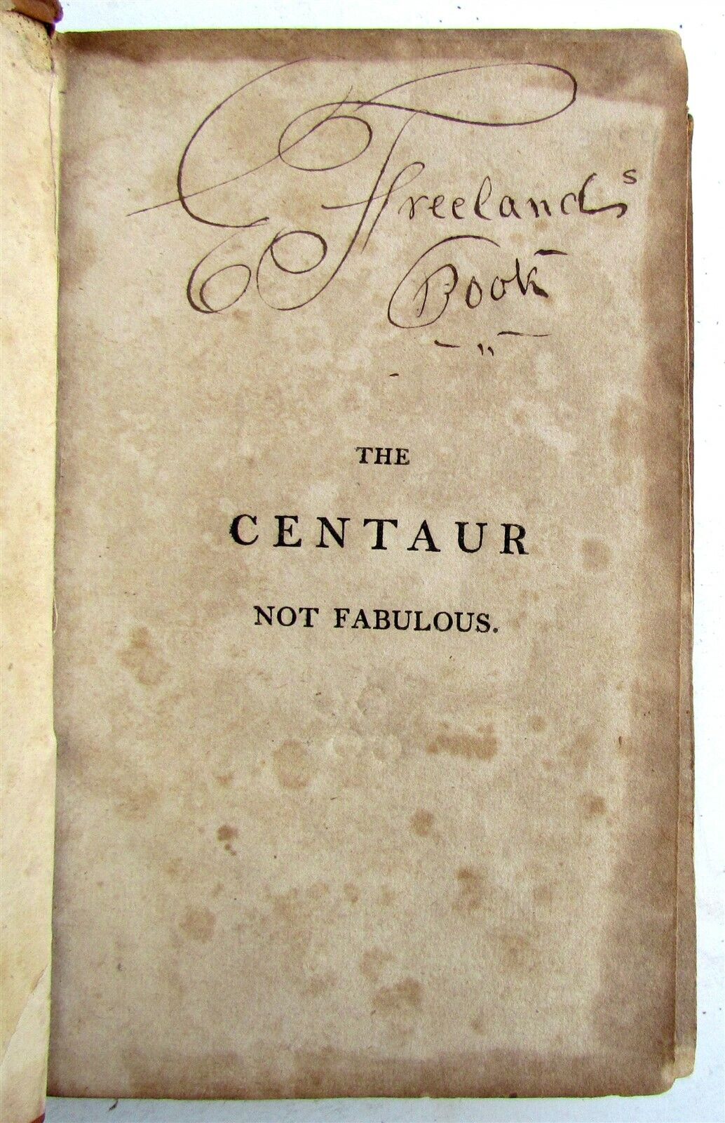 1806 CENTAUR NOT FABULOUS in Six Letters to a Friend antique ILLUSTRATED