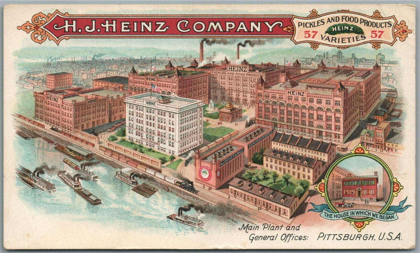 PITTSBURGH PA HEINZ COMPANY ANTIQUE POSTCARD