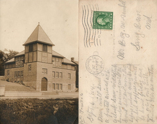 UNIONTOWN PA FAYETTE COUNTY  1914 ANTIQUE RPPC REAL PHOTO POSTCARD