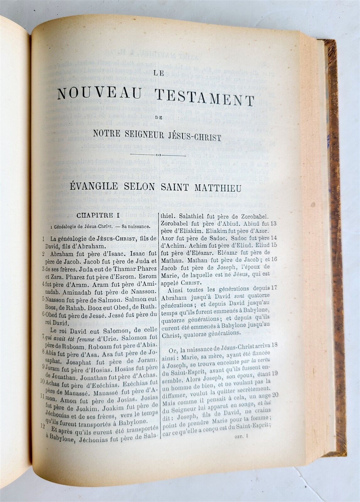 1896 FRENCH BIBLE LA SAINTE BIBLE antique Old and New Testament