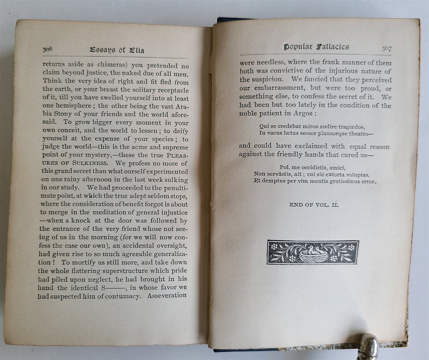 1900s ESSAYS of ELIA antique 2 VOLUMES in ENGLISH