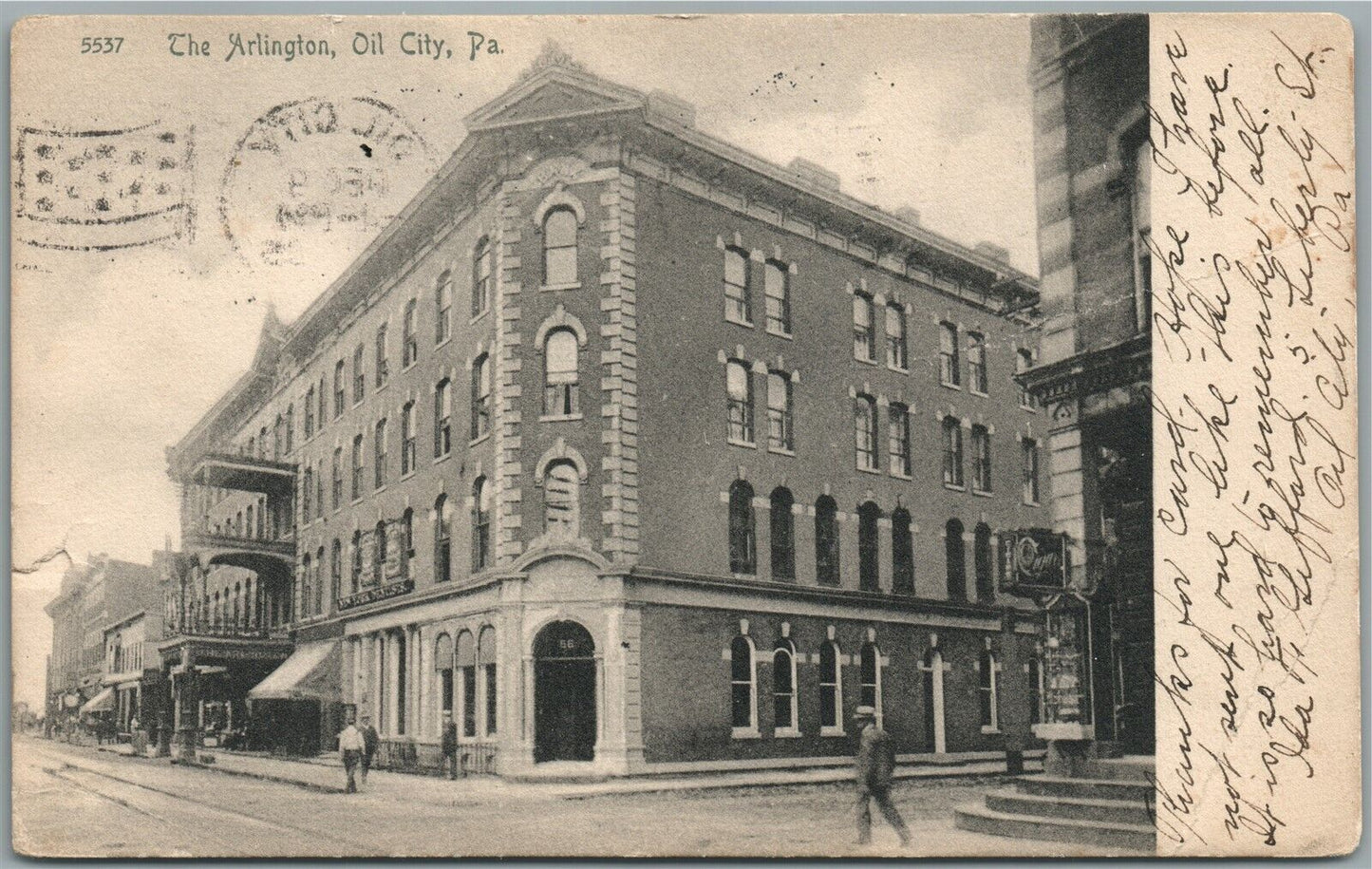 OIL CITY PA THE ARLINGTON ANTIQUE POSTCARD