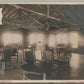 LOCOMOTIVE CLUB INTERIOR ANTIQUE REAL PHOTO POSTCARD RPPC
