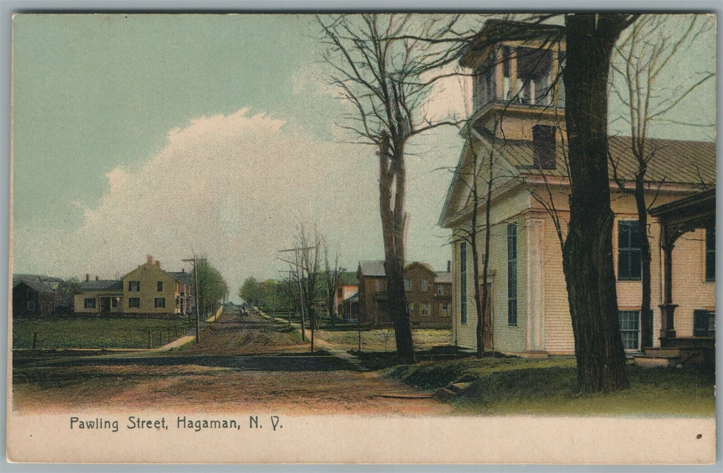 HAGAMAN NY PAWLING STREET ANTIQUE POSTCARD