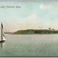 PLYMOUTH MA GURNETT'S LIGHT ANTIQUE POSTCARD