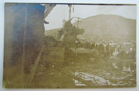 RPPC VINTAGE PHOTO POSTCARD TRAIN WECK railroad RAILWAY
