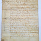 1614 MANUSCRIPT on VELLUM antique LAW DOCUMENT in FRENCH 8 leaves