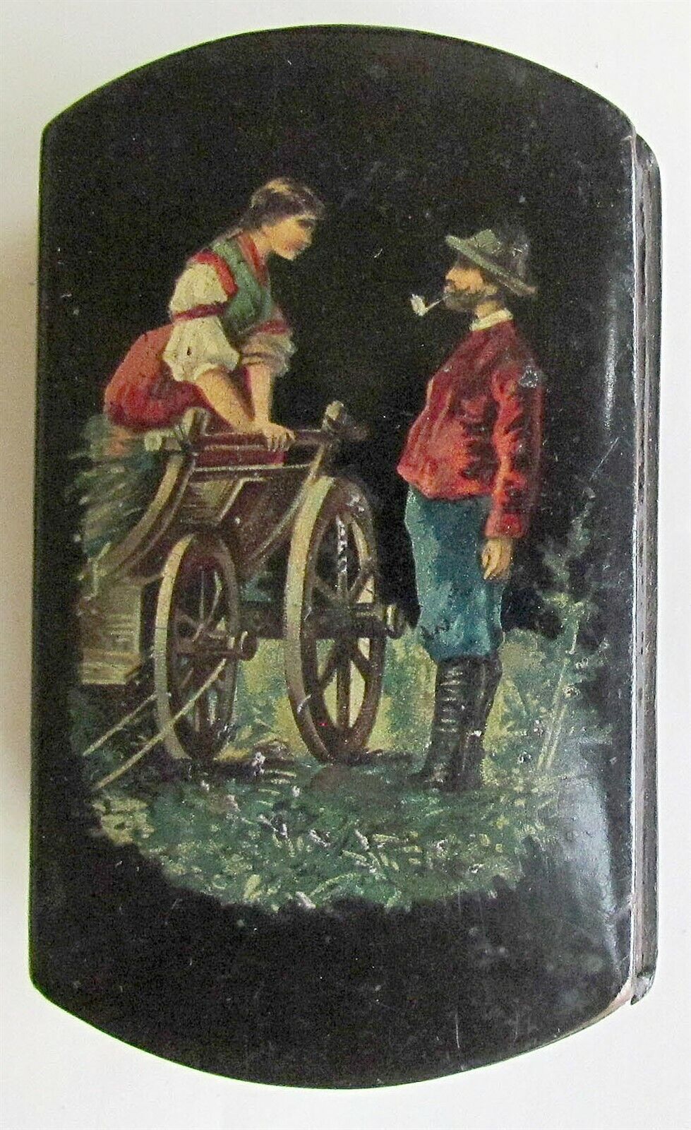 RUSSIAN ANTIQUE LACQUER BOX