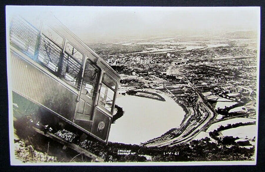 RPPC VINTAGE 1921 PHOTO POSTCARD INCLINE RAILWAY LOOKOUT MOUNTAIN railroad TRAIN