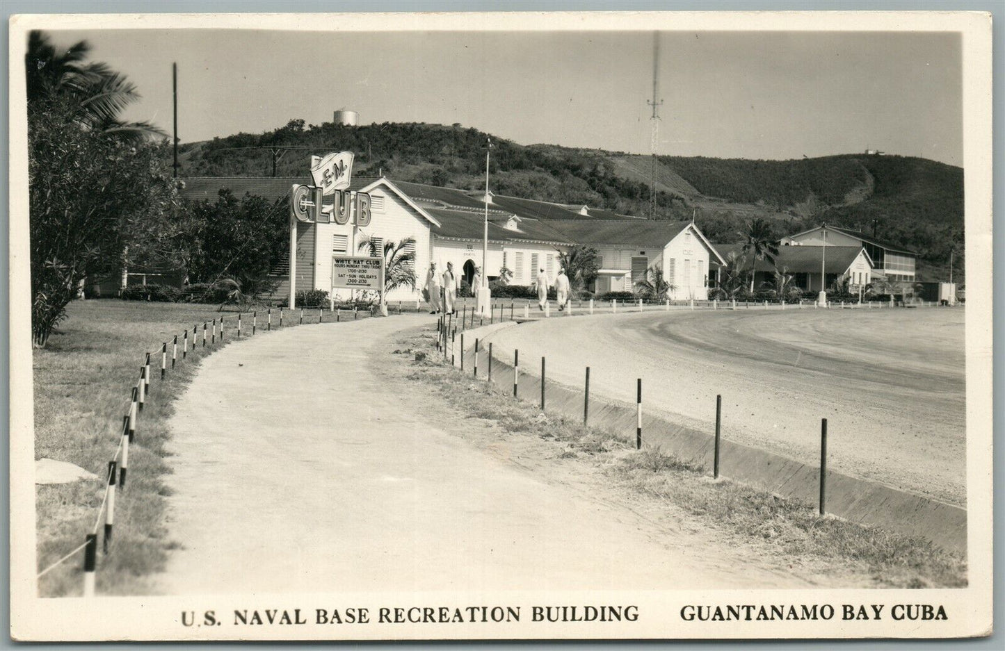 GUANTANAMO BAY CUBA US NAVAL BASE RECREATION VINTAGE REAL PHOTO POSTCARD RPPC