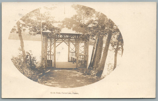 PALMER MA FOREST LAKE ANTIQUE REAL PHOTO POSTCARD RPPC