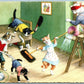 CLEANING CATS VINTAGE POSTCARD