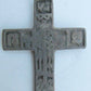 RUSSIAN 17th CENTURY ANTIQUE BRASS NECK CROSS icon